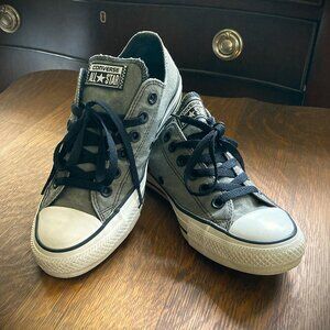 CONVERSE Chuck Taylors CTAS Gray Canvas Low Top Sneakers 139759F Men 5: Women 7